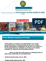 Presentation On: Market Potential Assessment of Print Media in India