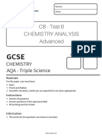 AQA GCSE Triple C8 Test 6 Advanced QP