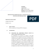 Modelo de Disposicion de Formalizacion de La Investigacion Preparatoria - 2020