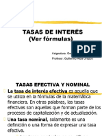 Tasas de Interes Nominal y Efectiva