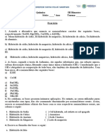 Atividade Química (Exercício Bases)