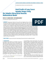 Deep Learning Assisted Predict of Lung Cancer On Computed Tomography Images Using The Adaptive Hierarchical Heuristic Mathematical Model