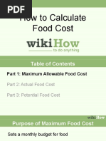 How To Calculate Food Cost