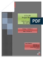 I.T.A.M Project Report Dr. O.P.Wali: Under The Guidance of