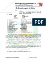 Acta de Transferencia de Obra - Huapra RCC