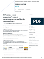 Diferencia Entre Proyectos-Obras de Construcción Rehabilitación y Mejoramiento