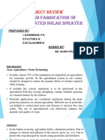 Project Fabrication of Solar Sprayer