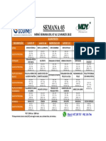 Programación Pregur Gourmet & MDY - Semana Del 07 Al 12 Marzo 2022