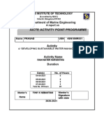 Aicte Activity Point Programme: Department of Marine Engineering