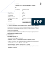 Silabo de Análisis Crítico de La Realidad Nacional y Regional