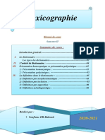 Résumé Du Lexicographie S2