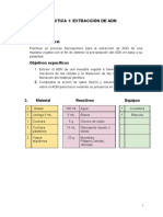 Práctica 1: Extracción de Adn: 1. Objetivos Objetivo General