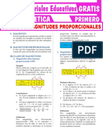 Clases de Magnitudes Proporcionales Primer Grado de Secundaria