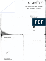 Erich Auerbach Mimesis La Representacion de La Realidad en La Literatura Occidental Seccion de Lengua y Estudios Literarios 19961