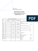 Certificado de Calidad - Asfalto en Frio