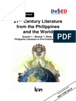 21 Century Literature From The Philippines and The World: Senior High School