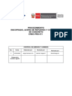 CRBC-PRD-011 Encofrado, Acero Refuerzo y Concreto