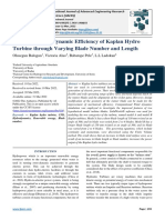 Improved Hydrodynamic Efficiency of Kaplan Hydro Turbine Through Varying Blade Number and Length