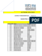 Emplois Du Temps LF Automne - Seg - S5gestion