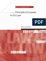 The Principle of Loyalty in Eu