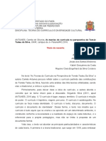 Resenha Do Texto: As Teorias Do Currículo Na Perspectiva de Tomaz Tadeu Da Silva de Camila Antunes