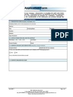 Application Form: Part 1: A Company Name Information / Organization