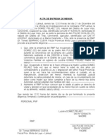 Acta de Entre Menor y Vehiculo