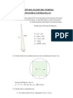 Solución Del Examen Del Teorema de Pitágoras y Semejanza-2ºC