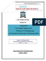 Advanced Fluid Mechanics: Lecture Notes Module-IV