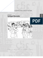 Participant Observation: Qualitative Research Methods: A Data Collector's Field Guide