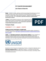 Safety Disaster Risk Management: CHAPTER 1: The Fundamentals of Disaster and Disaster Risk What Is Disaster?