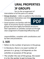 Structural Properties of Groups