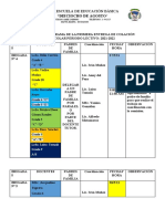 Cronograma Final de Entrega de Colación Escolar