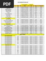 Ocie Price List