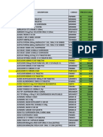 Lista General 22 de Noviembre Cobefar - Pedidos