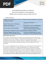 Syllabus Del Curso Química General