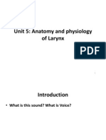 Unit 5: Anatomy and Physiology of Larynx