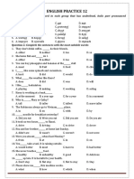 English Practice 12: Differently From The Rest