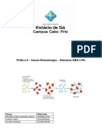 Relatório de Aula Prática de Imuno-Hematologia - Sistema ABO e RH