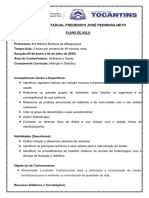 Plano de Aula Nutrição e Dietética