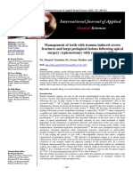 Management of Teeth With Trauma Induced Crown Fractures and Large Periapical Lesions Following Apical Surgery (Apicoectomy) With Retrograde Filling