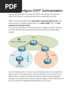 How To Configure OSPF Summarization