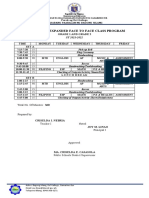 Progressive Expanded Face To Face Class Program: Grade 1 and Grade 2