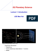 PHYS4652 Planetary Science: Lecture 1: Introduction LEE Man Hoi