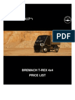 Bremach T-REX Retail Pricelist