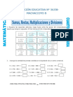 Fichas Matematica 4to