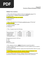 Overview of Financial Statement Analysis Multiple Choice Questions