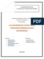 Les Differentes Structures Organisationnelles Des Entreprises