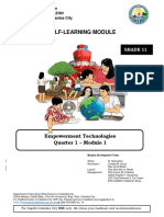 Self-Learning Module: Empowerment Technologies Quarter 1 - Module 1