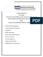 A Project Report On "Case Study" Post Graduate Diploma in Management From Narayana Business School, Ahmedabad